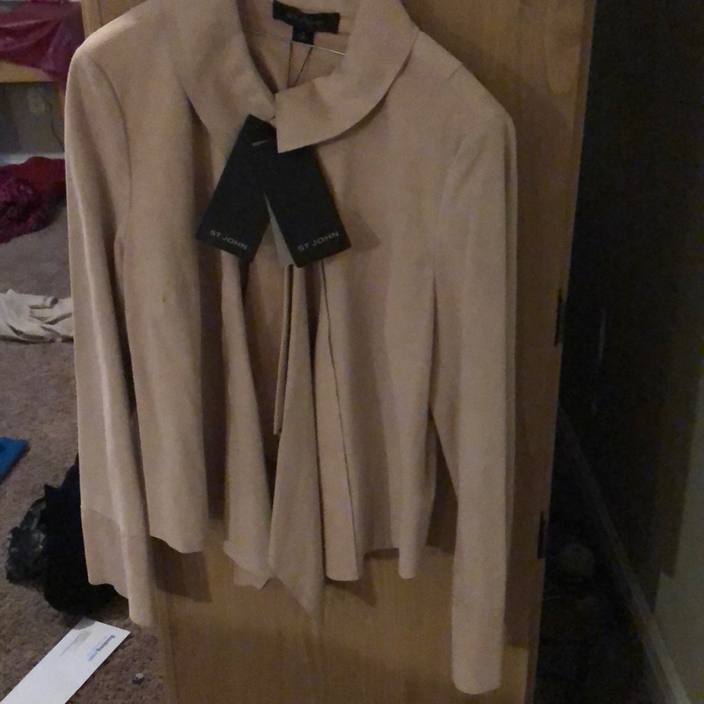 Suede top.